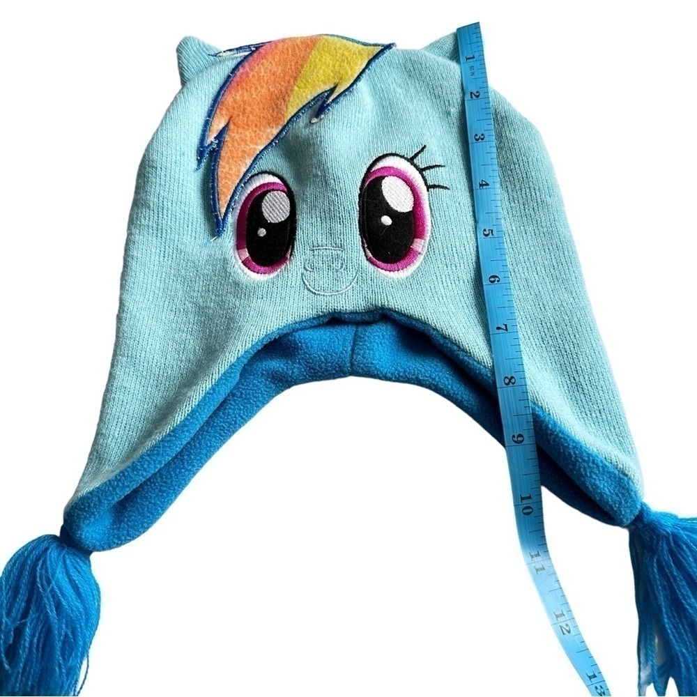 My Little Pony Girls Blue Rainbow Dash Winter Hat & Matching Gloves OSFM - Picture 8 of 11